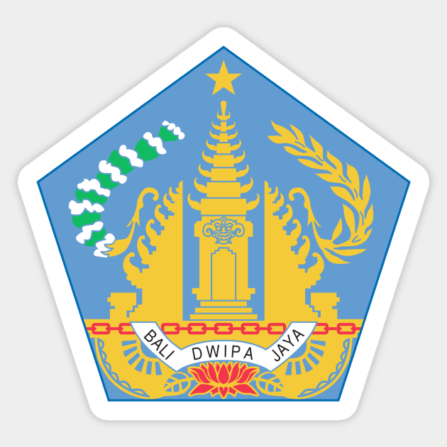 Coat of arms of Bali Sticker by Wickedcartoons